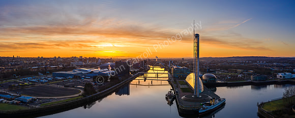 Glasgow Clydeside Sunrise - Pano 02