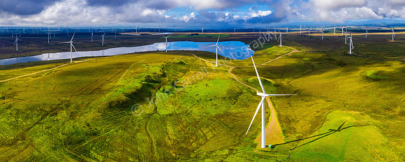 Wind Turbines on Eagleshm Moor near Glasgow, Scotland 03