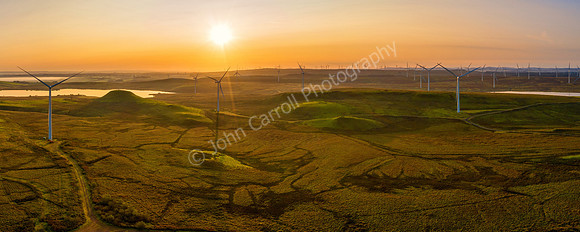 Wind Turbines on Eagleshm Moor near Glasgow, Scotland
