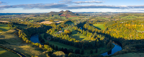 Scott's View, Leaderfoot Viaduct & The River Tweed, Scottish Borders